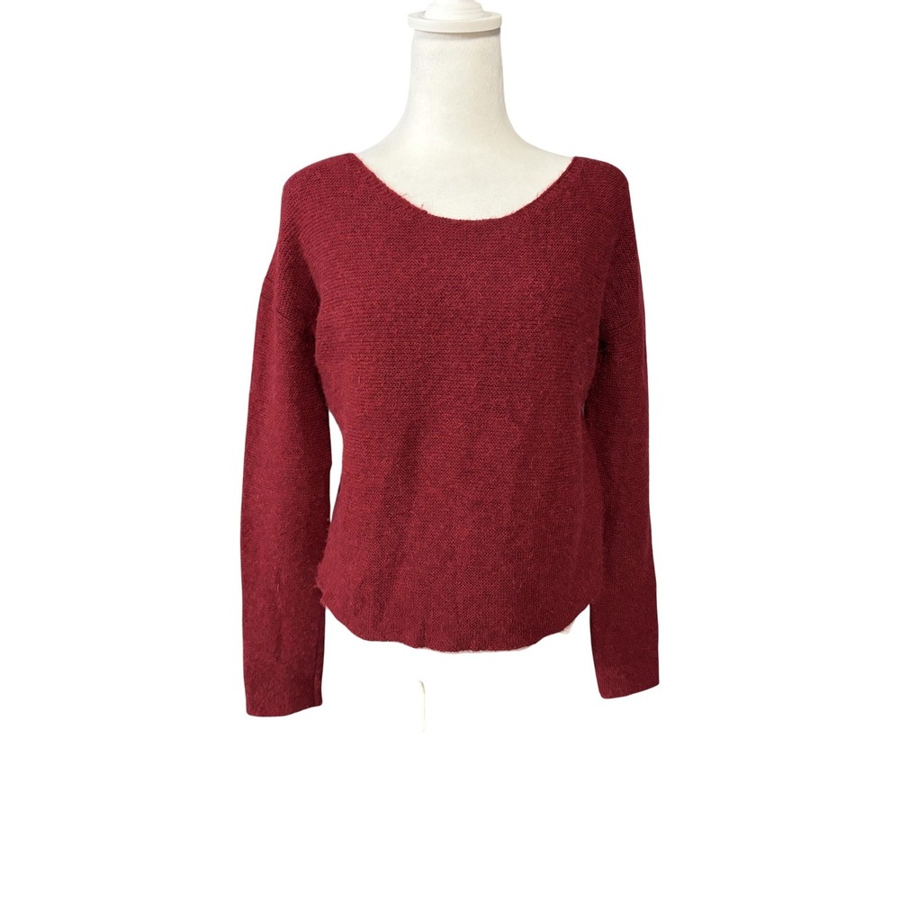 Peruvian Connection Sweater Womens‎ XS Red Royal Alpaca Scoop Neck Pullover Knit